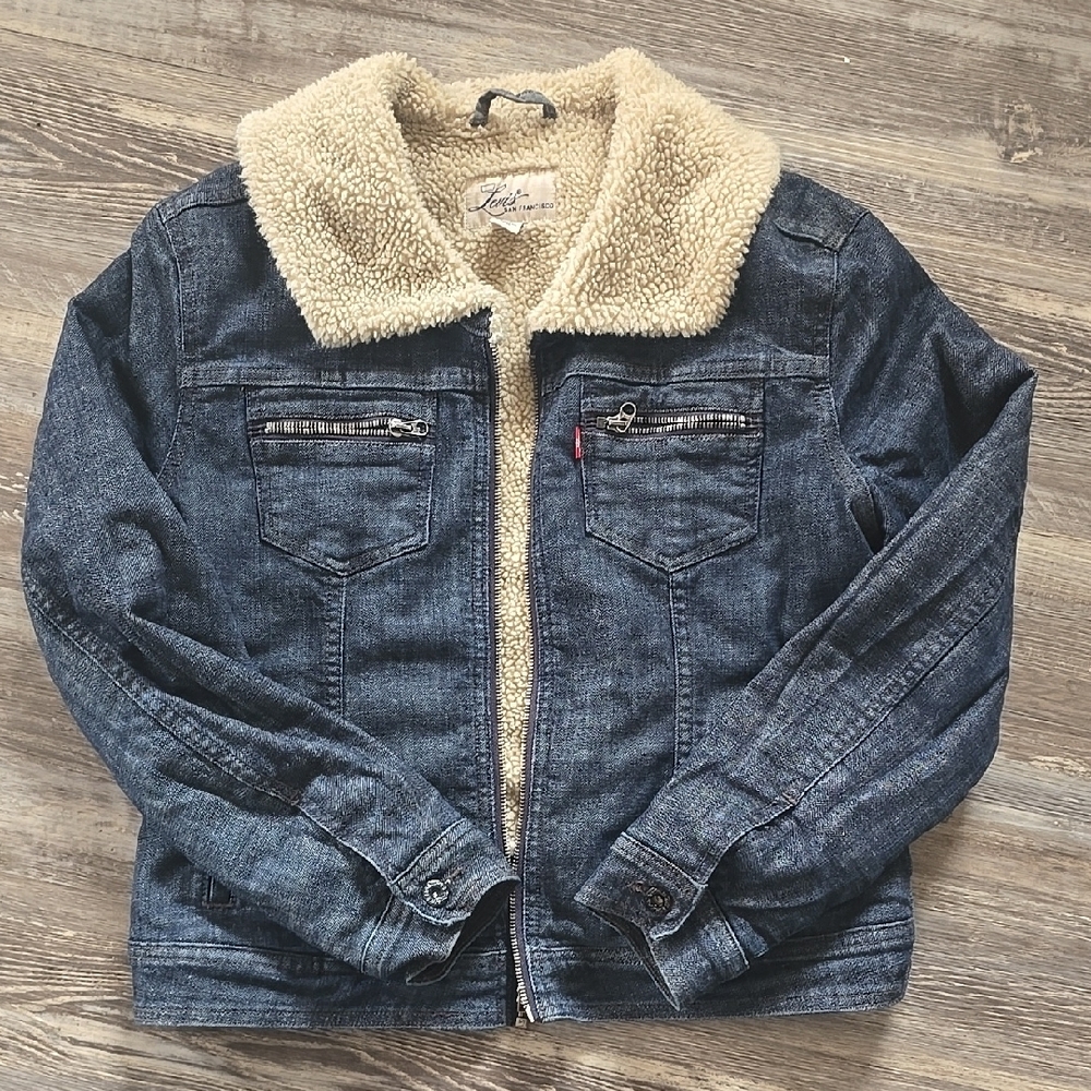 Blue Denim Jacket with Sherpa Lining